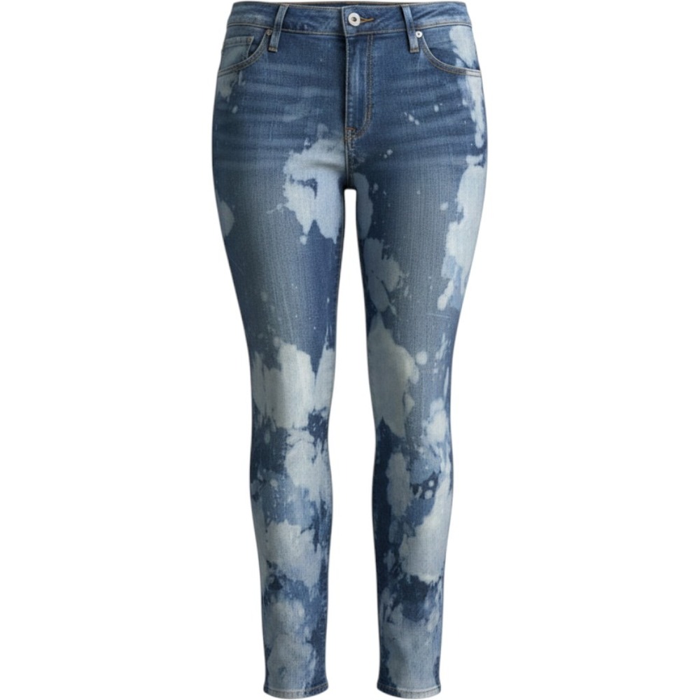 NWOT Denimocracy 1234 Skinny Bleached Denim Jeans Sz 33